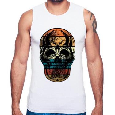 Imagem de Regata Caveira Tropical - Foca na Moda, Branco, P