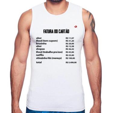 Imagem de Regata Fatura do Cartão - Foca na Moda, Branco, GG