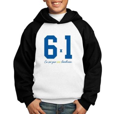 Imagem de Moletom Infantil 6x1 Eu sei que seis lembram - Foca na Moda, Branco, P