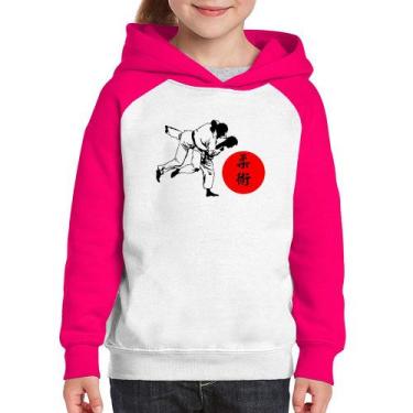 Imagem de Moletom Infantil Jiu Jitsu Judô Artes Marciais - Foca na Moda, Branco,
