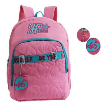 Imagem de Mochila Feminina Love Coração Juvenil Yepp Costas Preta Gran