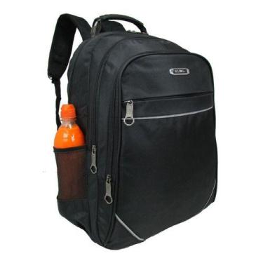 Imagem de Mochila Bolsa Notebook 15.6 Escolar Trabalho Viagem Moto - KL899, Liso