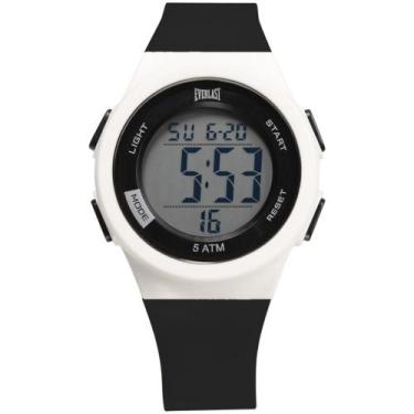 Imagem de Relógio Everlast Masculino A Prova D'Agua Digital Resistente, Preto/Br