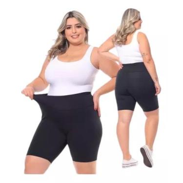 Imagem de Kit 3 shorts plus size fitness academia - Rp modas, Preto, G