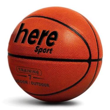 Imagem de Bola de basquete couro pu, textura em alto relevo, tamanho oficial 7, 