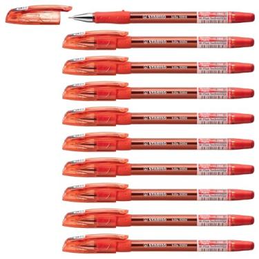 Imagem de Caneta Esferográfica – STABILO Bille 508N - Caixa com 10 unidades – Vermelho
