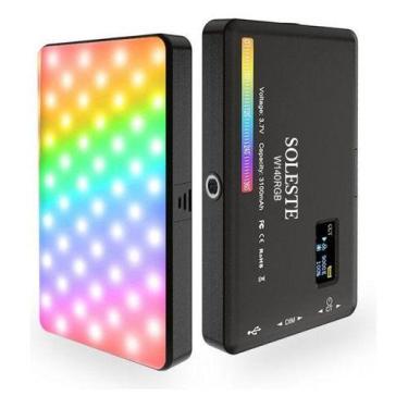 Imagem de Iluminador Led Soleste W140rgb 2500k-9000k  Fotografia T, 3.7V, RGB