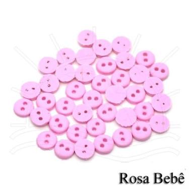 Imagem de Botões Feito a Mão Veceli - Redondo Mini, ROSA BEBÊ