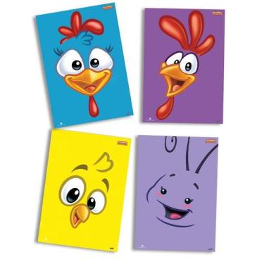 Imagem de Quadro Decorativo Festa Festa Galinha Pintadinha - 04 unidades - Festc