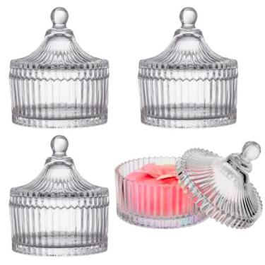 Imagem de Bomboniere Potiche De Vidro 9cm Multiuso Baleiro 4 unidades - Lyor