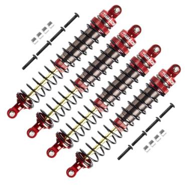 Imagem de TOOMOD 130mm RC Oil Shock Absorber Aluminium Big Bore Damper for 1/8 Arrma Losi Axial Tamiya Redcat Himoto HPI HSP Buggy Truck,Parts Upgrade Replace (Red)