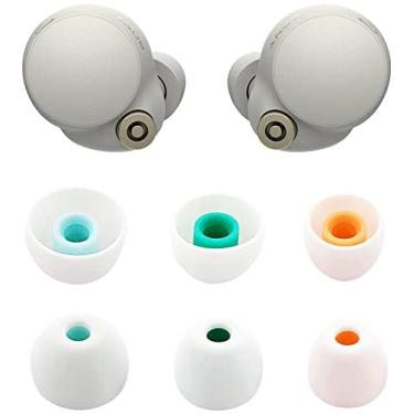 Imagem de ALXCD Fones de ouvido compatíveis com fones de ouvido Sony WF-1000XM4, P/M/G, 3 pares de pontas auriculares de silicone macio, compatíveis com pontas de silicone Sony WF-1000XM4 XM4, 3 pares, P,