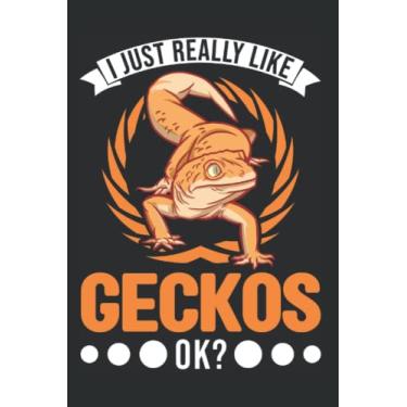 Imagem de Notebook With Gecko: I Just Really Like Gecko's Leopard Gecko / 6x9 Inches / 120 graph Sites