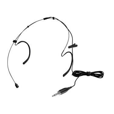 Imagem de Microfone de fone de ouvido suspenso de orelha única (para plugue de 3,5 mm com tipo de rosca + plugue de 1/10.2 cm) preto)