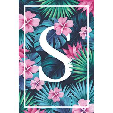 Imagem de S: Letter S Floral Monogram Beautiful Notebook Diary for Writing & Notes for Girls and Women: S monogram Gift Lined Notbook/Journal/Dairy Gift, 110 Blank Pages, 6x9 Inches, Matte Finsh Cover