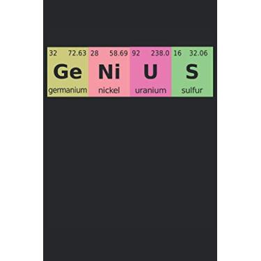 Imagem de GENIUS PERIODENSYSTEM: Sprüche 6´x 9´ Notizbuch, liniert fürs Büro, Schule und Uni oder Universität