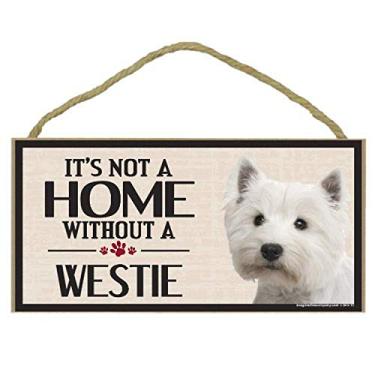 Imagem de Imagine This Placa de madeira para raças de cães Westie