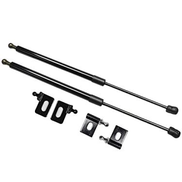Imagem de TSUBASA Suportes De Elevação Para Honda Acura Integra Db Dc Series 1993-2001, Capô Dianteiro, Amortecedores A Gás De Fibra De Carbono Modificados, Molas, Barras (2 Peças) (Preto Normal)