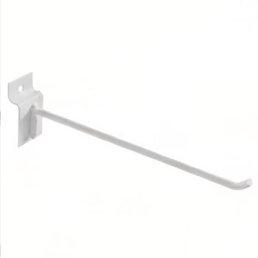 Imagem de Kit 100 Gancho Painel Canaletado Expositor Branco 30Cm