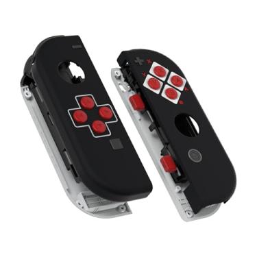 Imagem de EXtremeRate – Caixa de controle portátil Joycon com botões completos, capa de reposição DIY para Nintendo Switch Joy-Con – Console Shell não incluído, Classics NES Style, Joycon Shell and Buttons