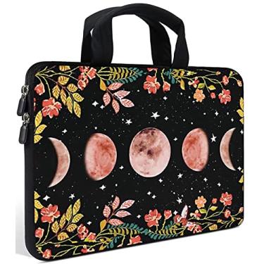 Imagem de AMARY 14 15 15.4 15.4 15.6 polegadas bolsa de laptop capa de neoprene capa de viagem macia para Dell Lenovo Toshiba HP Chromebook ASUS Acer (flores lua)