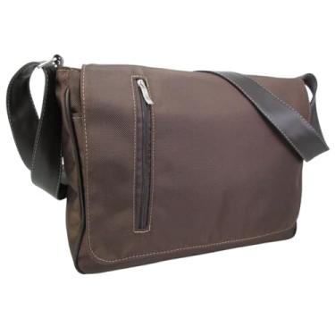 Imagem de Bolsa Transversal Carteiro Notebook Resistente Estudantes Proficionais Casual Dia A Dia (Marrom)