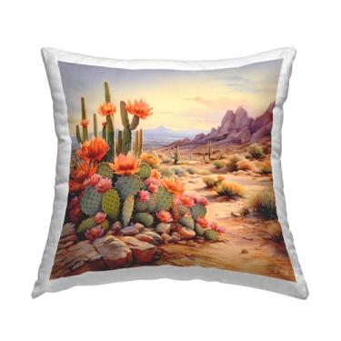 Imagem de Stupell Industries Southwestern Cactus Bunches Design by RB Almofada impressa interna, 45 x 18 x 46, bege
