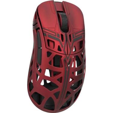 Imagem de Mouse Gamer Sem Fio Magnesium Wlmouse Ergo Sword X 8K Omron, vermelho