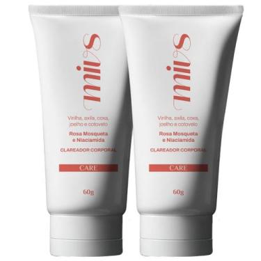 Imagem de Kit  2 Clareador Corporal Virilha Axila Coxa Cotovelo Joelho Mivs 60g