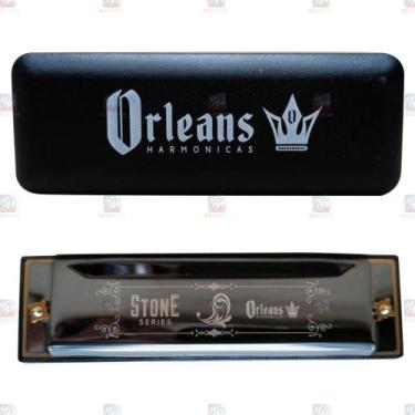 Imagem de Gaita De Boca Harmônica Orleans Stone Series Diatônica Afinação C(Dó) 