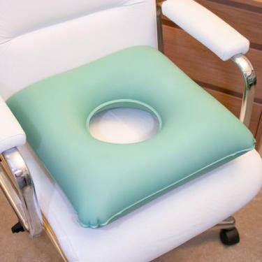 Imagem de Almofada Assento Ortopédica Quadrada Orifício 2 em 1 Água e Inflável P