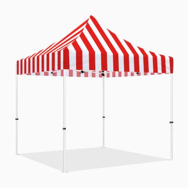 Imagem de Tenda de dossel pop-up 25 x 25 cm com paredes laterais, série ABLEM8CANOPY ULTRA8 resistente com cobertura instantânea para eventos comerciais ou esportivos ao ar livre, pátio, quintal, listras, sem parede)