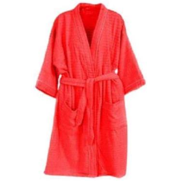 Imagem de Roupão Atoalhado Adulto 100% Algodão Briza 4008 Goiaba Tam G