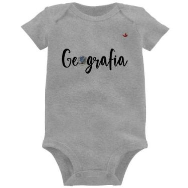 Imagem de Body Bebê Geografia - Foca na Moda, Cinza, G