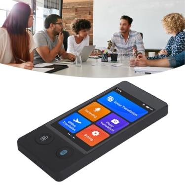 Imagem de Dispositivo de Tradutor de Idiomas, 144 Linguagens on -line Redução de Ruído Tradutor de Voz Translator de Bolso Com Tela de Toque de 3,7 Polegadas para Status de Gravação de Foto