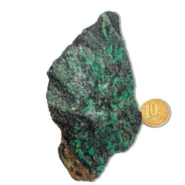 Imagem de 01 Malaquita Pedra Bruto Natural 200 a 250g 10 a 13cm Tipo B - Cristai