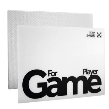 Imagem de yiodelu Mouse pad para jogos de vidro temperado tapete de mouse ultrafino antiarranhões, resistente ao desgaste 450 * 400 * 1,8 mm tapetes de mouse grandes ultra-suave superfície microgravada