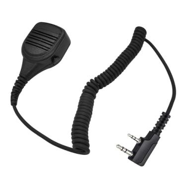 Imagem de PZYPYM Walkie Talkie Microfone de ombro de 2 pinos preto lapela alto-falante remoto para Retevis h777s retc 15, para Baofeng bf-f8hp uv-5r uv-17r, para Kenwood tk-2180 nx3200 nx1300 tk3160 tk2312