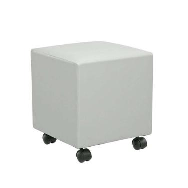 Imagem de Puff Studio 40cm X 40cm X 40cmcourino Com Rodizios Branco