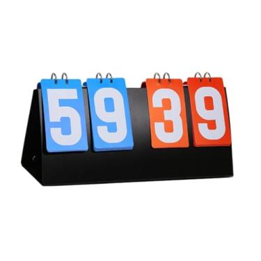 Imagem de rockible Placar de placar de número de flip scoreeper fornece portátil para o placar de placar para atividades ao ar livre basquete, 99 Pontos Do Sistema