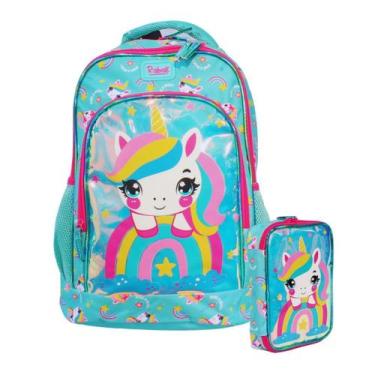 Imagem de Kit Rabisk Unicórnio Mochila de Costas + Estojo Box Verde