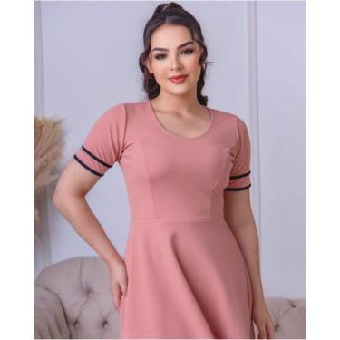 Imagem de Vestido Rodado Evangelico Lindo Sem Estampa Gode Lindo Liso - Universo