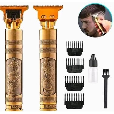 Imagem de Máquina De Acabamento Sem Fio Recarregável  Apara Pelos e Barbas Com A