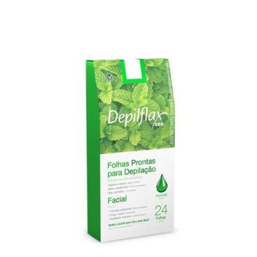 Imagem de Depilflax Folhas Prontas para Depilação Facial / 24 folhas, Hortelã