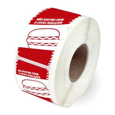 Imagem de Etiqueta - 68x40mm Lacre de Segurança - Lanches - Etiquetas Express