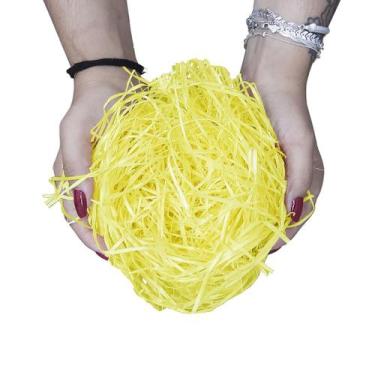 Imagem de Palha Madeira Colorida Natural Decorativa para Cestas 500g Artesanato 