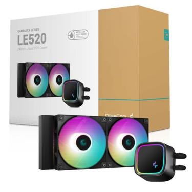 Imagem de Water cooler anti-leak gammaxx le520 preto 240mm argb 220tdp - DeepCoo