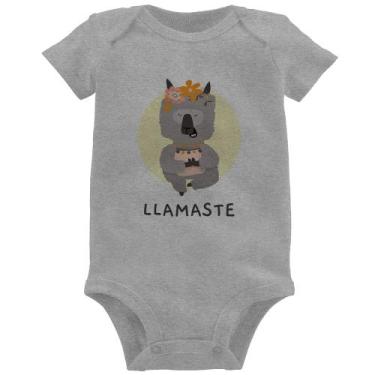 Imagem de Body Bebê Llamastê - Foca na Moda, Cinza, P