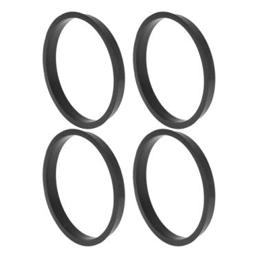 Imagem de INFINAUTO Anéis centralizados de cubo de roda de carro de 79,6 mm a 76,1 mm rodas de policarbonato preto eixo central amortecedor Hubrings 4 peças