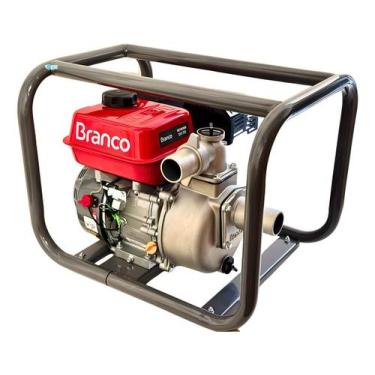 Imagem de Motobomba Branco Centrifuga Motor Gasolina 5.5cv Alta Vazão Rotor Aber